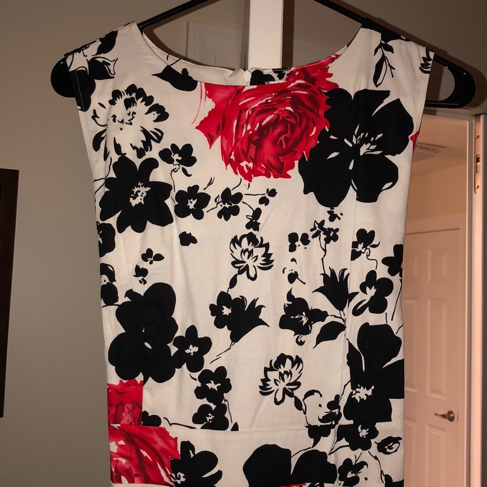 Floral Calf Length Dress